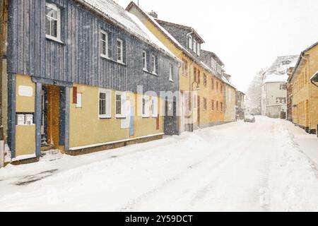 Wintereindrücke aus Harzgerode im Harz Stockfoto