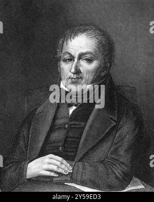 Jacques-Charles Dupont de l'Eure (1767-1855) über den Stich von 1859. Französischer Anwalt und Staatsmann. Von unbekanntem Künstler graviert und in Meyers K veröffentlicht Stockfoto