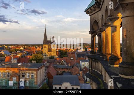 Bilder aus der Weltkulturerbestadt Quedlinburg Harz Stockfoto