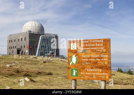 Eindrücke vom Brocken-Gipfel Stockfoto