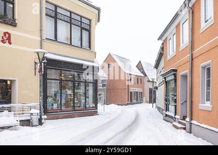 Wintereindrücke aus Harzgerode im Harz Stockfoto