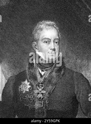 Wilhelm IV. Des Vereinigten Königreichs (1765-1837) auf Kupferstich von 1859. König von Großbritannien und Irland und von Hannover 1830 bis 1837. Graviert von unbekanntem A Stockfoto