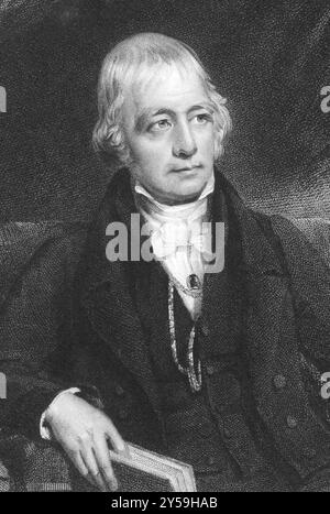 Sir Walter Scott, 1. Baronet (1771-1832) auf Kupferstich von 1832. Schottischer historischer Schriftsteller, Dramatiker und Dichter. Gravur von J. Thomson nach einem Vater Stockfoto