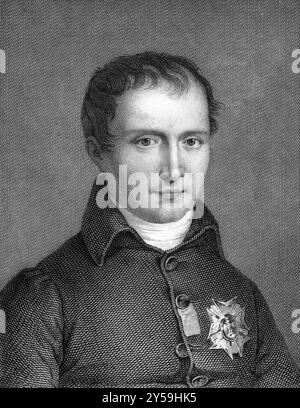 Joseph Bonaparte (1768-1844) über den Kupferstich von 1859. Älterer Bruder von Napoleon Bonaparte. Von unbekanntem Künstler graviert und in Meyers Konversat veröffentlicht Stockfoto