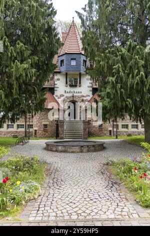 Altes Badehaus Ballenstedt Harz Stockfoto