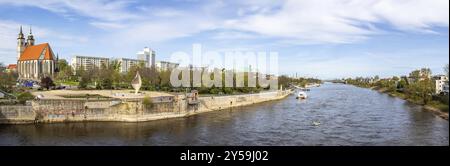 Bilder aus der Landeshauptstadt Sachsen-Anhalt Magdeburg an der Elbe Stockfoto