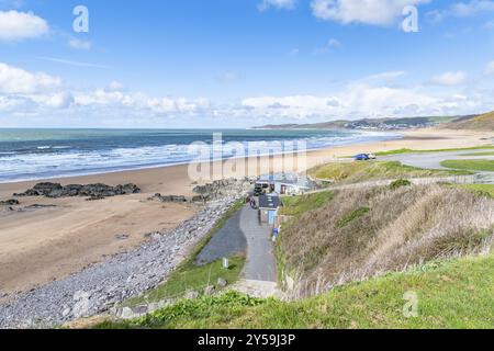 Putsborough und Woolacombe Beach, Devon Stockfoto