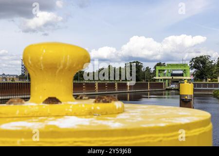 Bilder des Wasserstraßenknopfes Magdeburg Rothesee Hohenwarthe Stockfoto