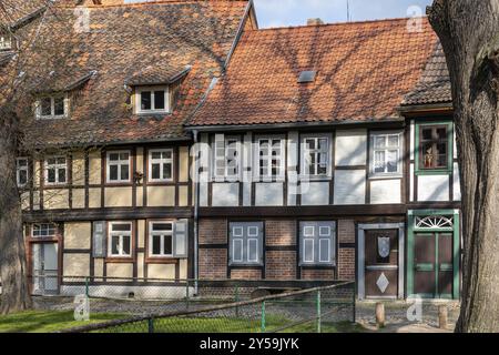 Bilder aus der historischen Altstadt des Quedlinburger Harzes Stockfoto