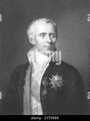 Pierre Simon Laplace (1749-1827) über den Stich aus den 1800er Jahren Der französische Mathematiker und Astronom gilt als einer der größten Wissenschaftler überhaupt Stockfoto