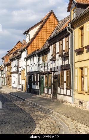 Bilder aus der historischen Altstadt des Quedlinburger Harzes Stockfoto