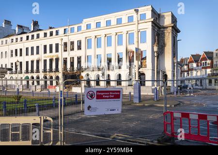 Feuer Beschädigt Claremont Hotel, Eastbourne, Sussex, England, Vereinigtes Königreich, Europa Stockfoto