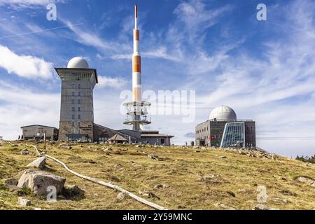 Eindrücke vom Brocken-Gipfel Stockfoto