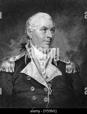 John Barry (1745-1803) über den Kupferstich von 1835. Offizier in der Continental Navy während des Amerikanischen Unabhängigkeitskrieges. Gravur von J.B.Longacre und Pub Stockfoto