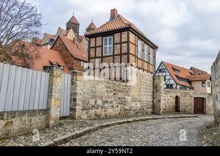 Bilder aus der historischen Altstadt des Quedlinburger Harzes Stockfoto