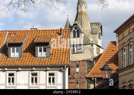 Bilder aus der historischen Altstadt des Quedlinburger Harzes Stockfoto