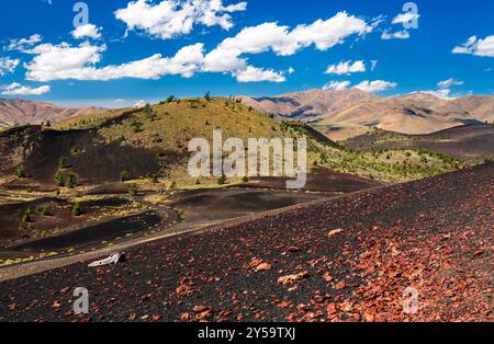 Vulkanlandschaft des Craters of the Moon National Monument and Preserve in Idaho, USA Stockfoto