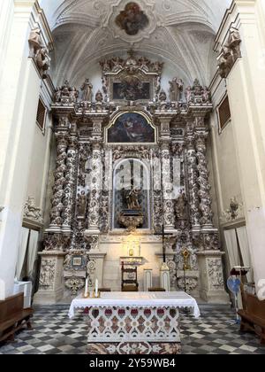 Lecce Salento Apulien Italien. Kirche St. Matthäus (Chiesa di San Matteo) Stockfoto