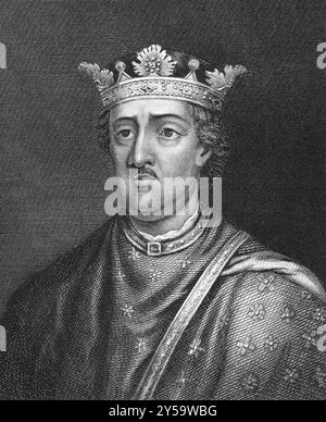 Heinrich II. Von England (1133-1189) auf Kupferstich von 1830. König von England zwischen 1154 und 1189. Veröffentlicht in London von Thomas Kelly Stockfoto