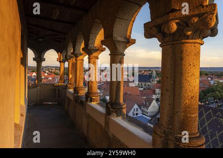 Bilder aus der Weltkulturerbestadt Quedlinburg Harz Stockfoto