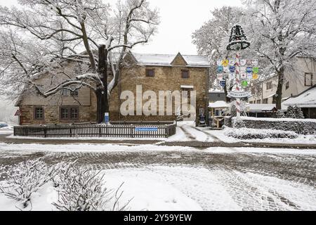 Bilder aus Harzgerode im Winter Stockfoto