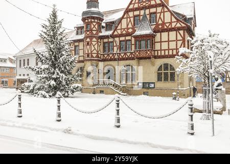 Wintereindrücke aus Harzgerode im Harz Stockfoto