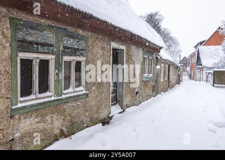Wintereindrücke aus Harzgerode im Harz Stockfoto