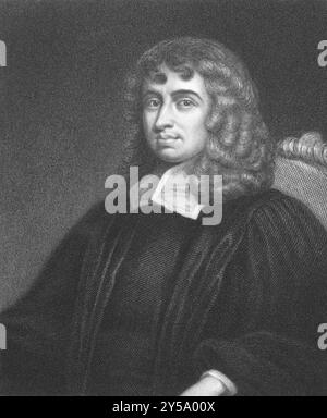 Isaac Barrow (1630-1677) über den Stich aus den 1800er Jahren Englischer Gelehrter und Mathematiker. Gravur von B.. Holl aus einem Bild von mir Whood und veröffentlicht in Stockfoto