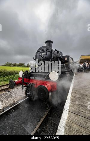 Lokomotive an der Station Havenstreet auf der Isle of Wight Steam Heritage Railway, Isle of Wight, England, Großbritannien, Europa Stockfoto