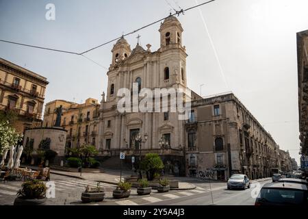 Catania, Italien - 20. Mai 2024: Kirche des hl. Franziskus von Assisi 'all'Immacolata. Stockfoto