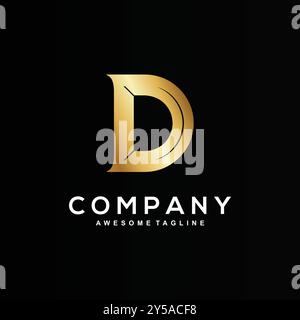 Logo mit Buchstabe D für Ihr Unternehmen Stock Vektor