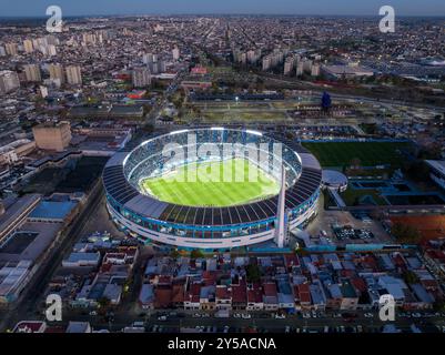 Luftaufnahme des Spiels Racing vs Boca Juniors... („Der Avellaneda-Zylinder“) Stockfoto