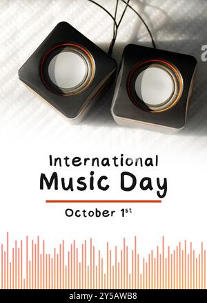 Internationaler Musiktag am 1. Oktober Stockfoto