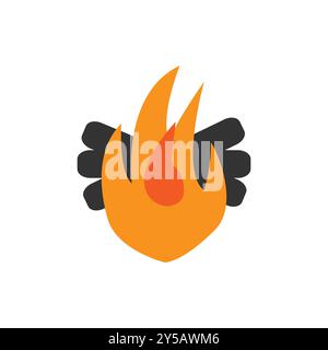 Flammensymbol. Stock Vektor
