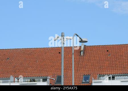 Kastrup/Copenhagen/ Denmark/016 September 2024/.CCTV-Kameras und Überwachungskameras in Kastrup (Foto. Francis Joseph Dean/Dean Pictures) (nicht für kommerzielle Zwecke) Stockfoto