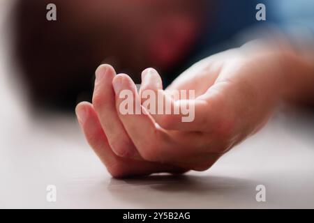 Epilepsie-Anfall. Mann Mit Überdosis-Versagen. Medizinische Gesundheit Stockfoto