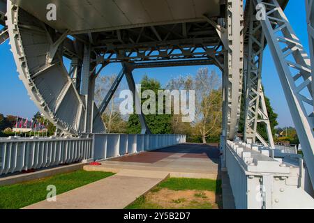 Pegasus-Brücke in der Normandie, Frankreich Stockfoto