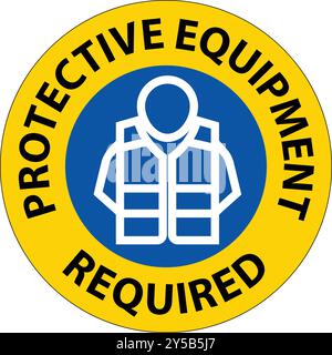 Bodenschild, Schutzausrüstung Erforderlich Stock Vektor