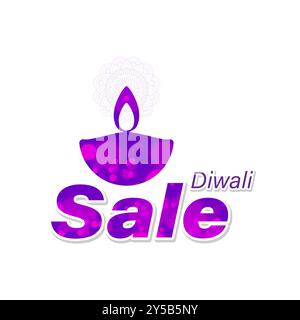 Vektor-Illustration der Vorlage für Social Media Feed Happy Diwali Sale Stock Vektor