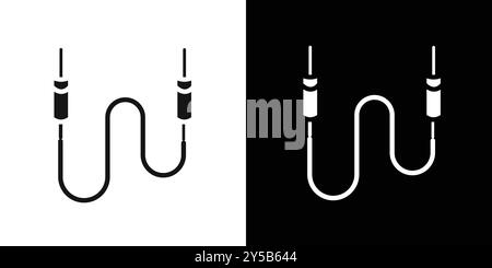 AUX-Kabelsymbol Vektor-Logo-Set-Sammlung oder Bundle Pack-Gruppe Stock Vektor