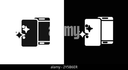 Clean Phone Glass Symbol Vector Logo Set Sammlung oder Bündelpackung Gruppe Stock Vektor