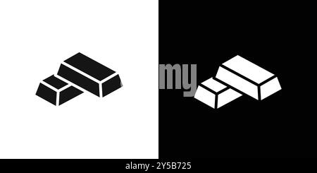 Goldbarren Symbol Vektor Logo Set Kollektion oder Bündelpackung Gruppe Stock Vektor
