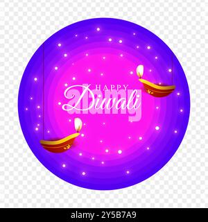 Vektorillustration des Happy Diwali Elements auf transparentem Hintergrund Stock Vektor