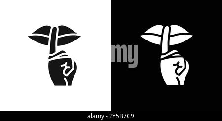 Bitte machen Sie eine ganz pssst-Symbol-Vektor-Logo-Set-Sammlung oder Bündelpackungsgruppe Stock Vektor