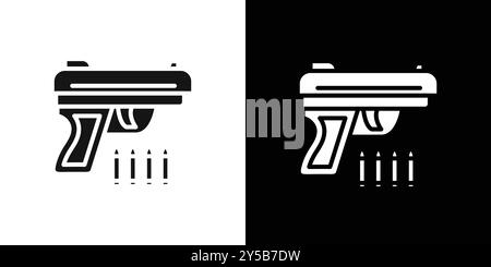 Pistole mit Munition Symbol Vektor-Logo Set Sammlung oder Bündelpackung Stock Vektor