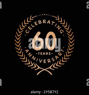 60 Jahre Designvorlage. 60. Vektor und Illustration. Stock Vektor
