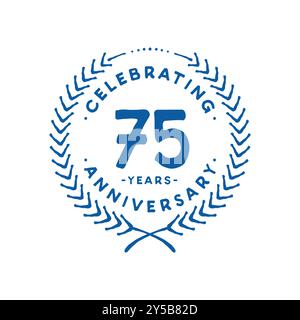 75 Jahre Designvorlage. 75. Vektor und Illustration. Stock Vektor