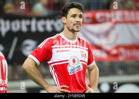 Halle, Deutschland. September 2024. Halle, Deutschland 20. September 2024: Regionalliga Nord/Ost - 2024/2025 - Hallescher FC vs. Hertha BSC II im Bild: Niklas Landgraf (Halle) Credit: dpa/Alamy Live News Stockfoto