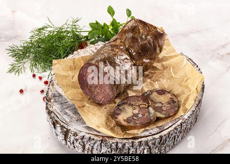 Kazy: Traditionelle kasachische Pferdefleischwurst Stockfoto