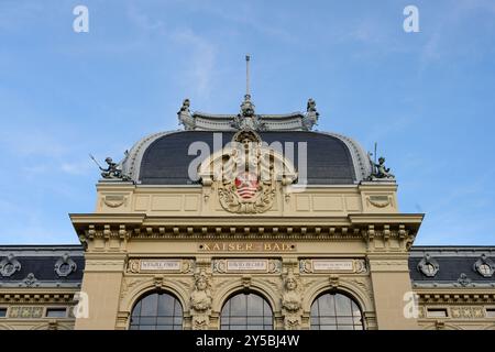 Karlsbad, Tschechische Republik - 11. August 2024: Kaiserbad Cisarske Lazne Kaiserbad in Karlsbad. Stockfoto